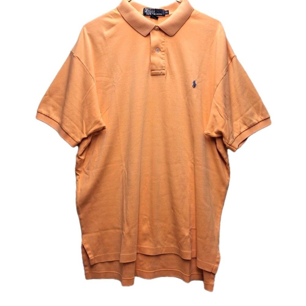 Polo Ralph Lauren Men's Golf Shirt Sz XL Peach Short Sleeve Collared 100% Cotton